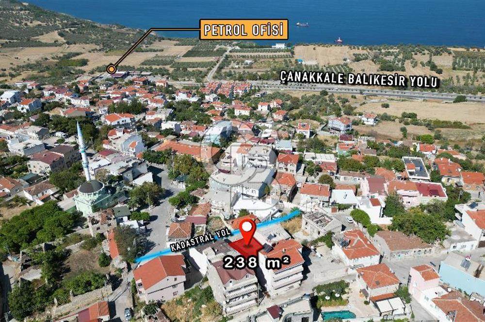 Satılık İmarlı Arsa Çanakkale İntepe Boğaz Manzaralı 238m²