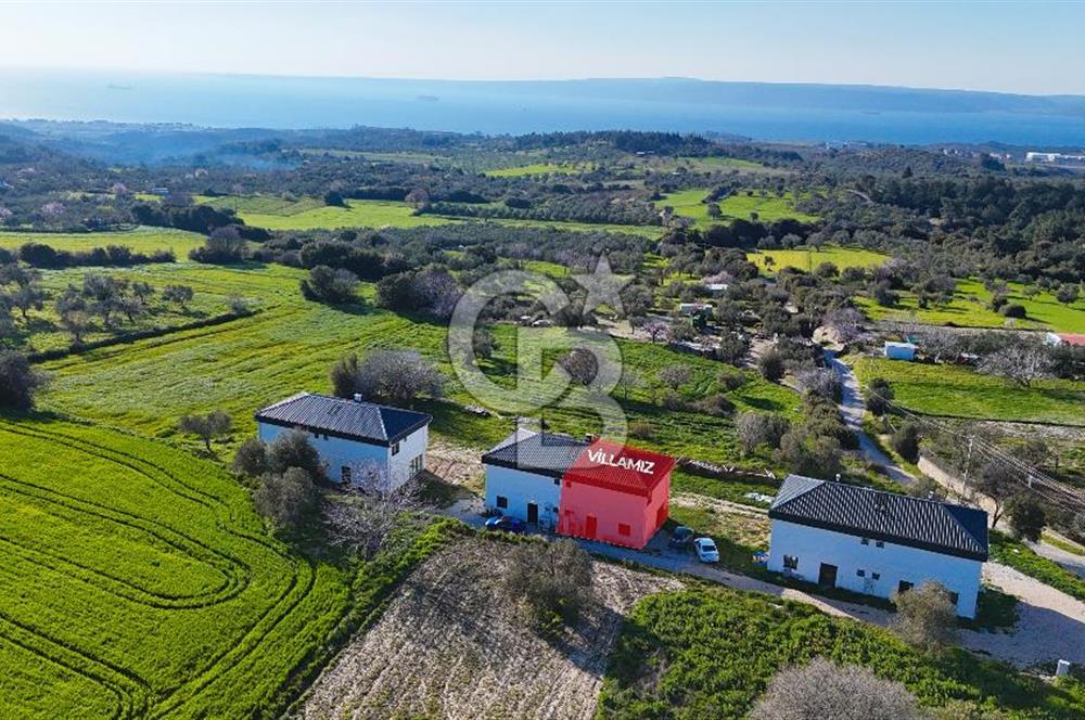 çanakkale çınarlı'da boğaz manzaralı 3+1 ikiz villa satılık 14.975.000 tl