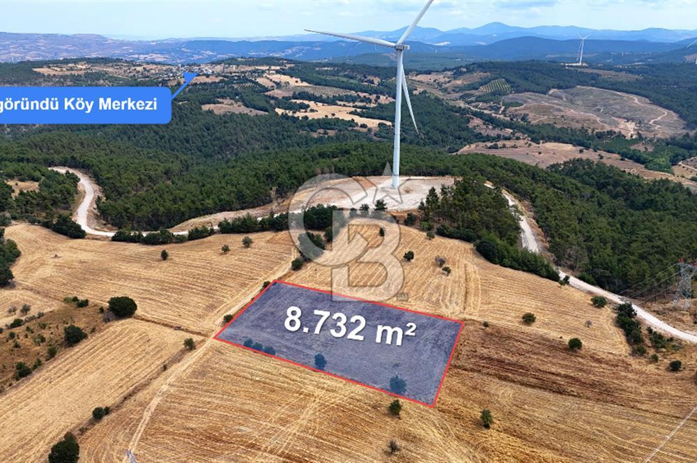 Satılık Çanakkale Denizgöründü 8732m² Deniz Manzaralı Tarla