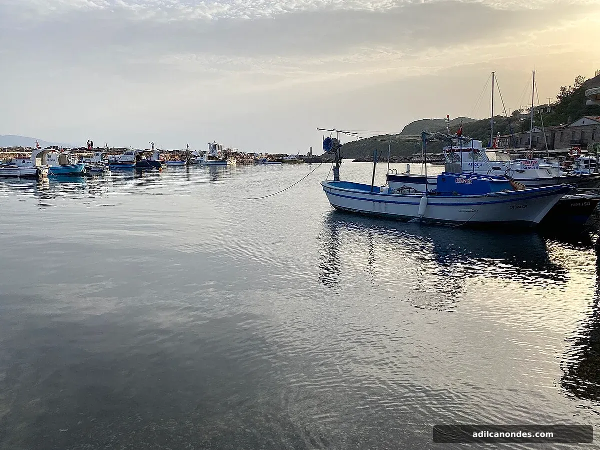 Assos antik liman günbatımı